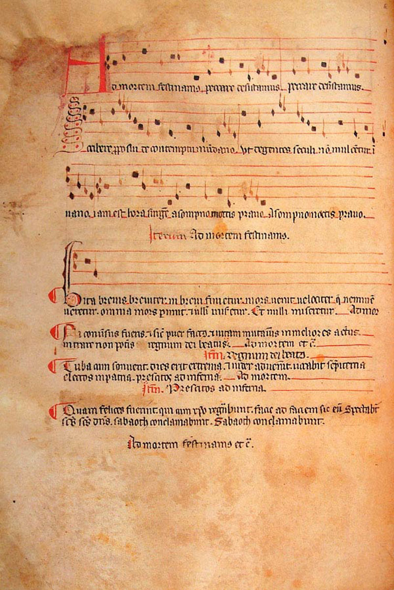 Score for Ad mortem festinamus