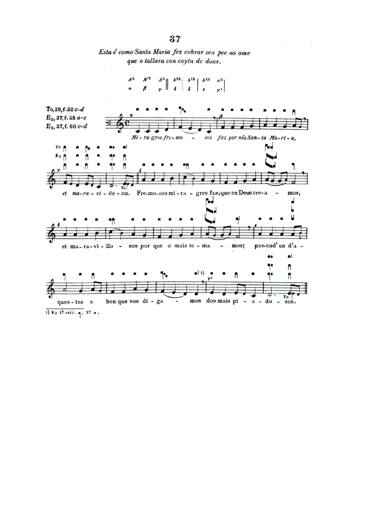 Score for Miragres fremosos